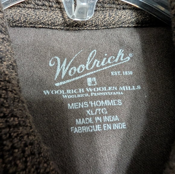 Woolrich Brown Gromley Shawl Collar Mens Grandpa Button Down Cardigan Sweater XL - Picture 3 of 7